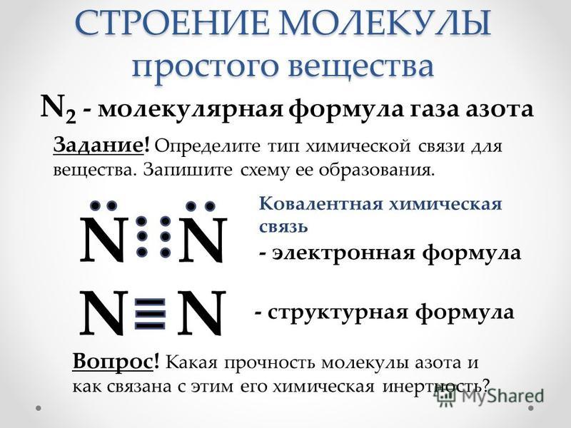 Определите формулу молекулы