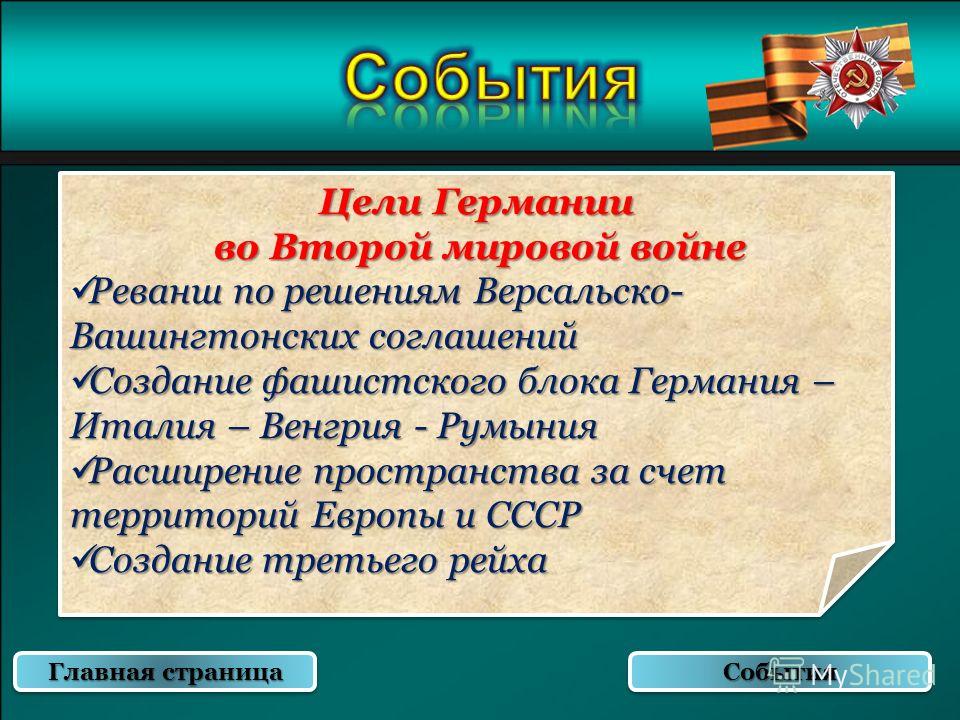 Вторая мировая война причины войны и планы участников