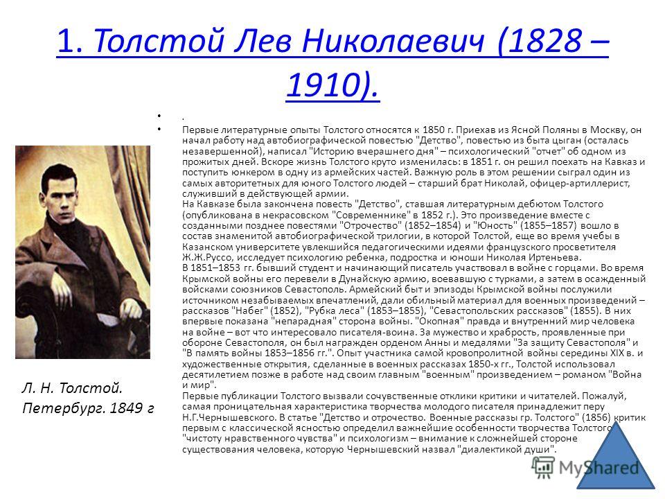 Краткое содержание биография. Лев толстой с 1828-1849. Л Н толстой биография. Первые писательские опыты Толстого. Лев Николаевич толстой краткая биография.