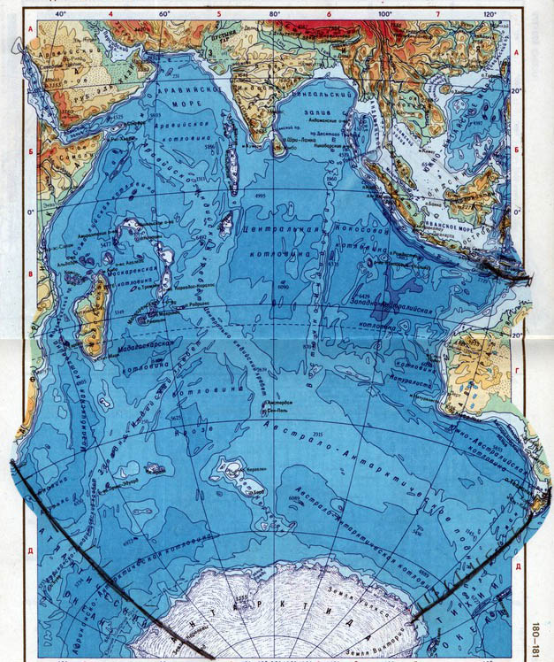 Карты моря океаны заливы