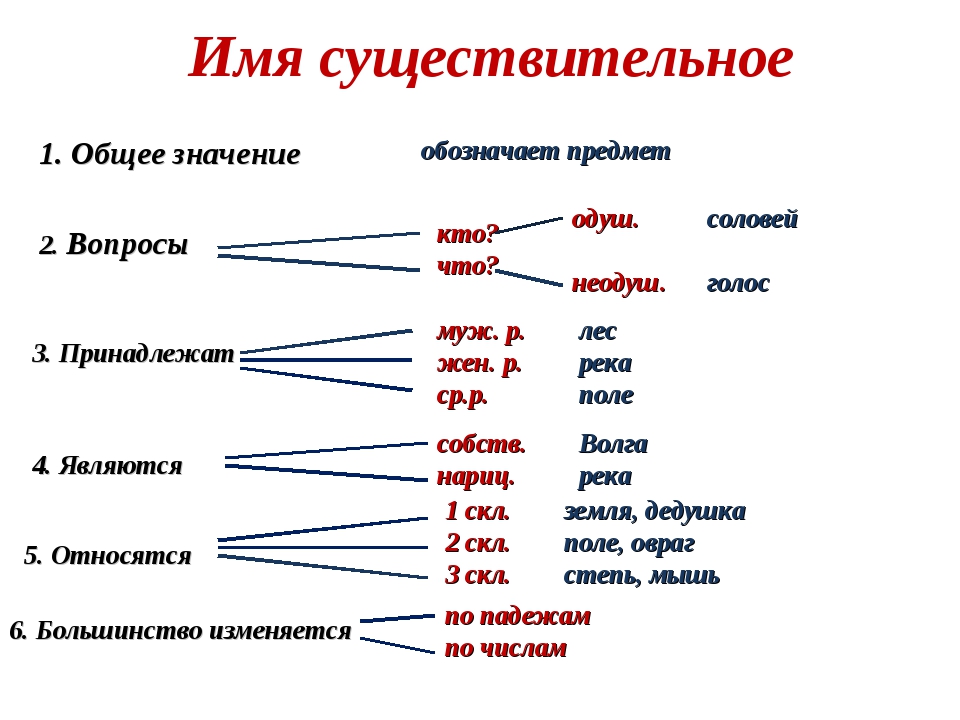 Урок проект имя существительное 2 класс