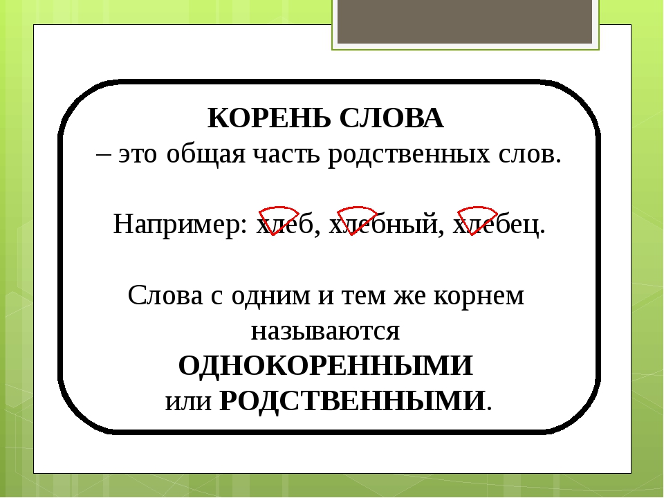 Корень слова картинка