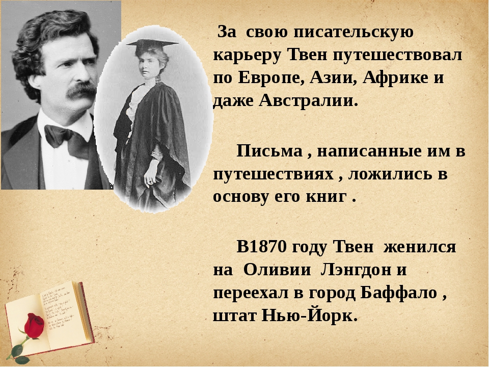 Марк твен биография 5 класс урок литературы презентация