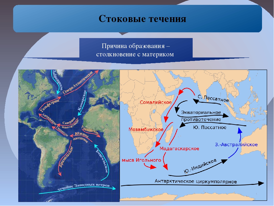 Карта океанических течений