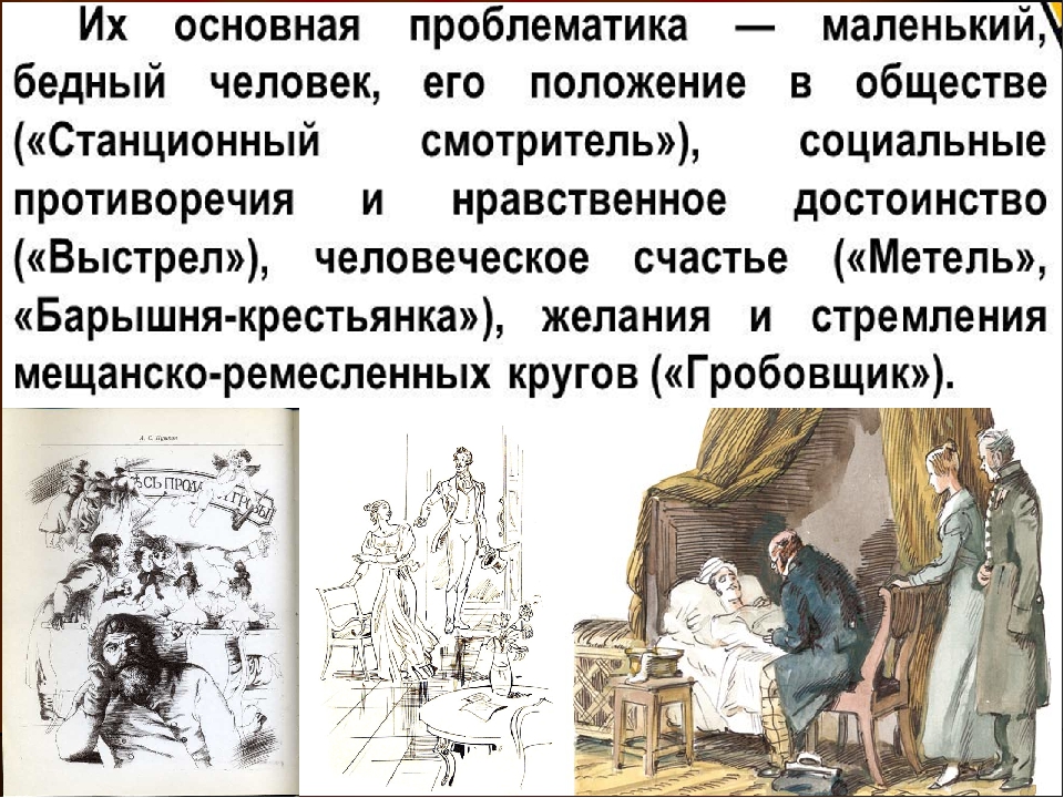 Станционный смотритель краткое содержание. Повести Белкина проблематика. Проблематика в повести Гробовщик. Проблематика повестей Белкина Пушкина. Герои рассказа повести Белкина.