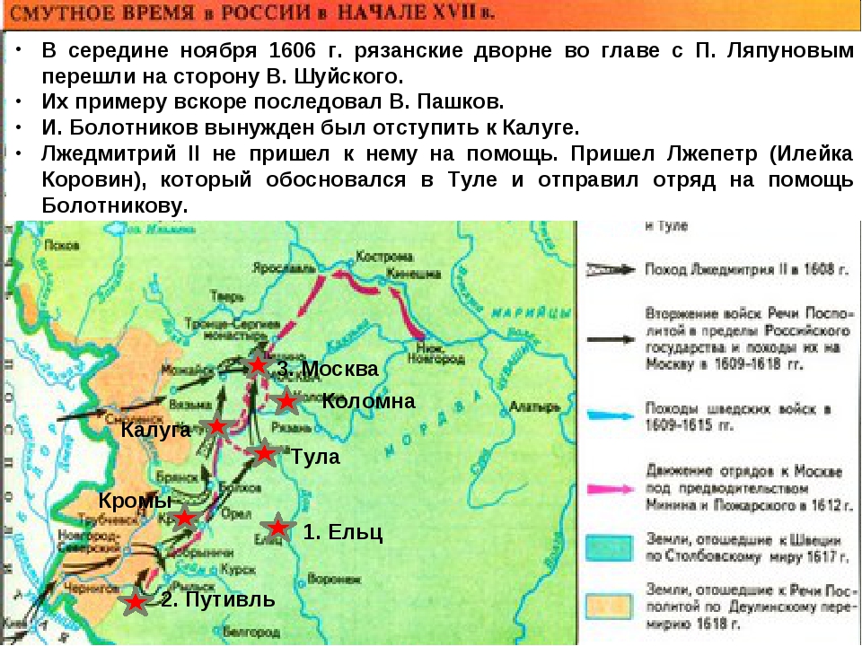 Маршрут лжедмитрия 1