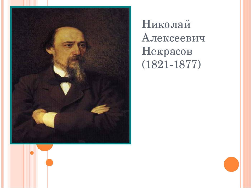 Презентация некрасов биография 10 класс презентация