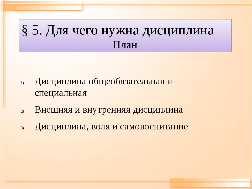 Презентация что такое дисциплина 7 класс обществознание