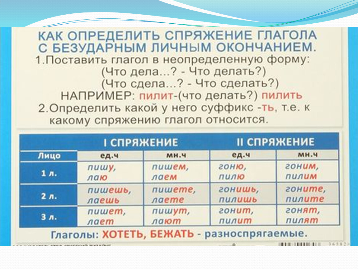 Что значит проспрягать глагол образец по русскому языку 5 класс