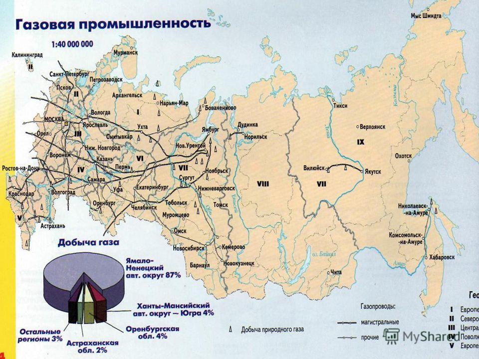 Карта россии с нефтяными и газовыми месторождениями