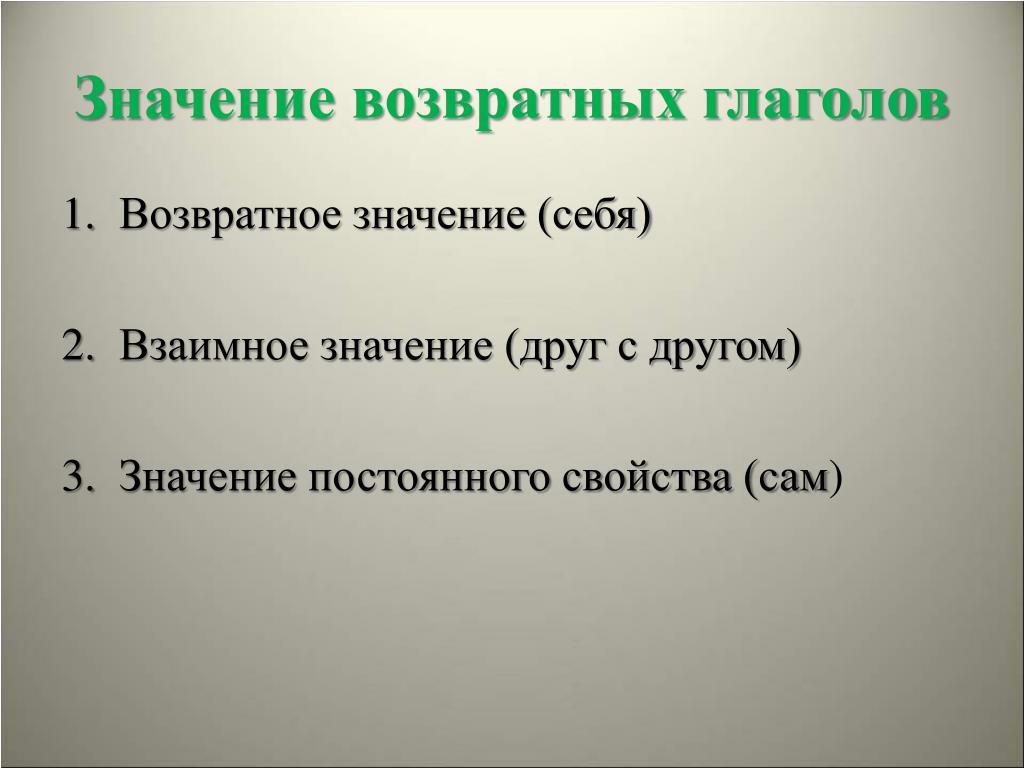 Презентация возвратные и невозвратные глаголы 5 класс презентация