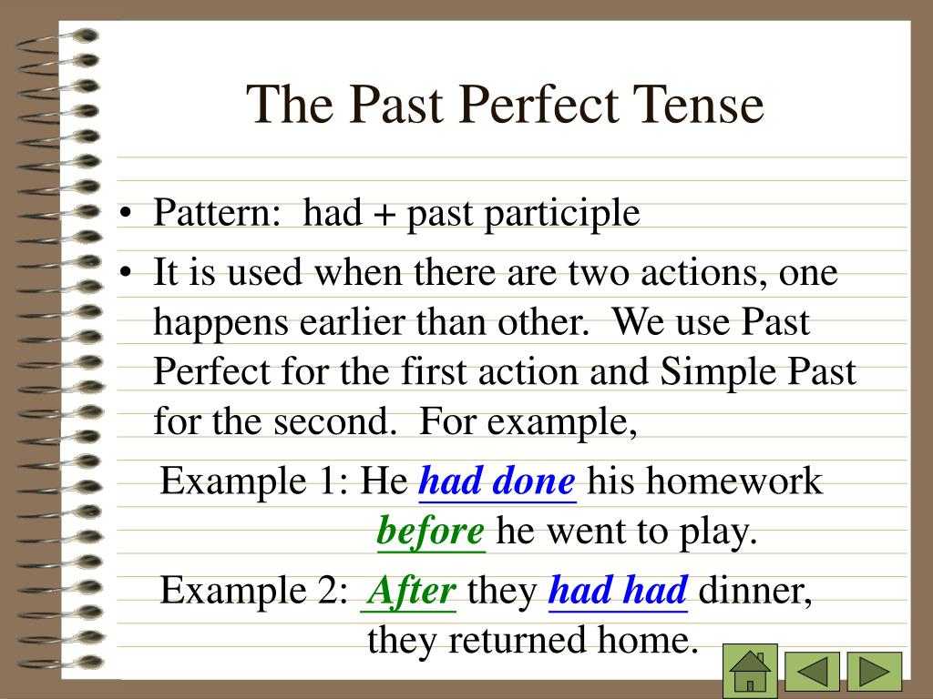 Past perfect tense презентация