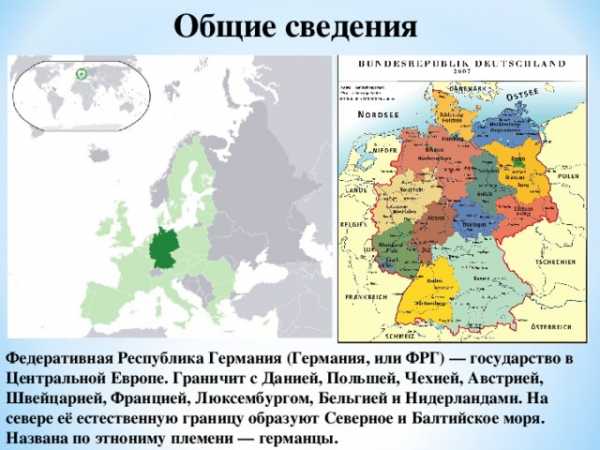 Характеристика германии по плану география